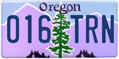 OR license plate 016TRN