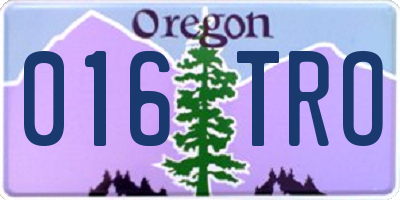 OR license plate 016TRO