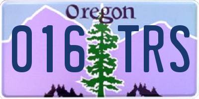 OR license plate 016TRS