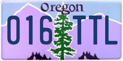 OR license plate 016TTL