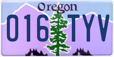 OR license plate 016TYV