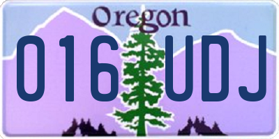 OR license plate 016UDJ