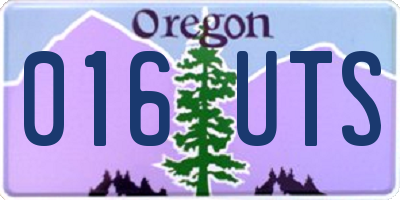 OR license plate 016UTS