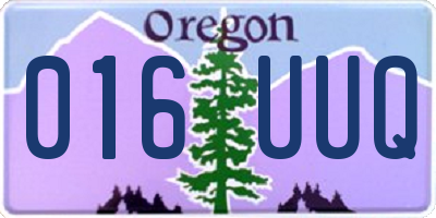 OR license plate 016UUQ