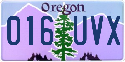 OR license plate 016UVX