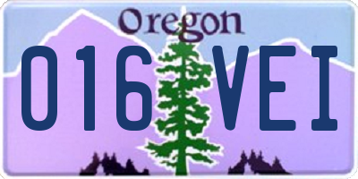 OR license plate 016VEI