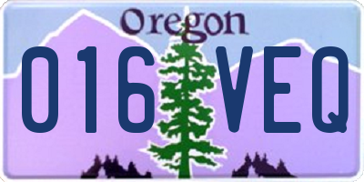 OR license plate 016VEQ