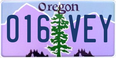 OR license plate 016VEY