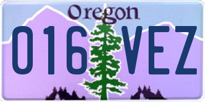 OR license plate 016VEZ