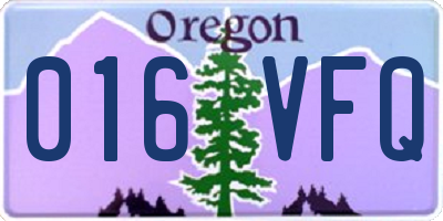 OR license plate 016VFQ
