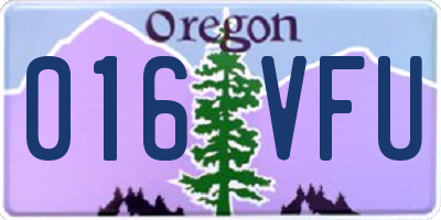 OR license plate 016VFU