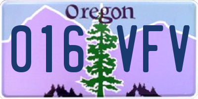 OR license plate 016VFV