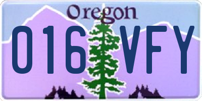 OR license plate 016VFY