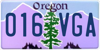 OR license plate 016VGA