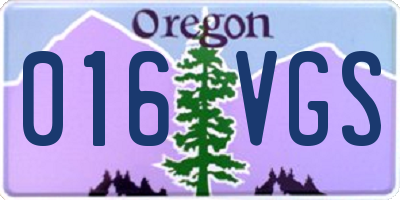 OR license plate 016VGS