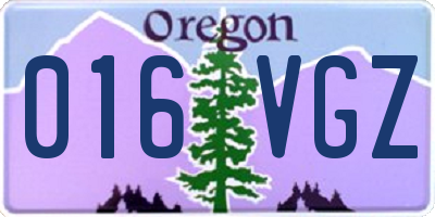 OR license plate 016VGZ
