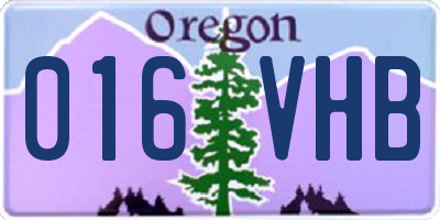 OR license plate 016VHB