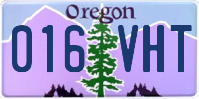 OR license plate 016VHT