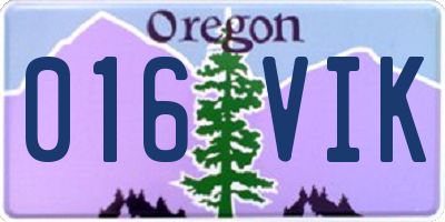 OR license plate 016VIK