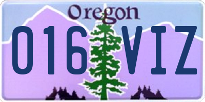 OR license plate 016VIZ