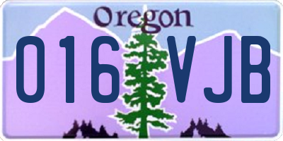 OR license plate 016VJB