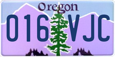 OR license plate 016VJC