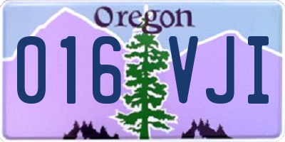 OR license plate 016VJI