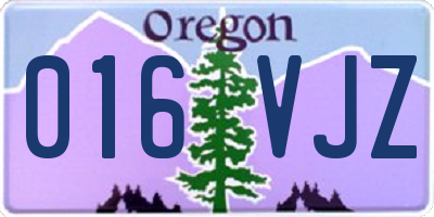 OR license plate 016VJZ