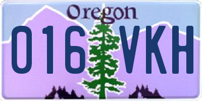 OR license plate 016VKH