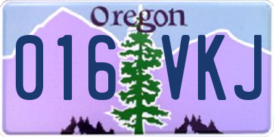 OR license plate 016VKJ