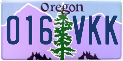 OR license plate 016VKK