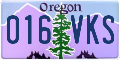OR license plate 016VKS