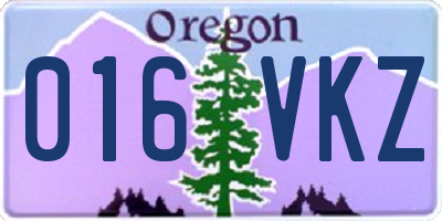 OR license plate 016VKZ
