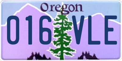 OR license plate 016VLE