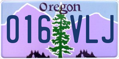 OR license plate 016VLJ