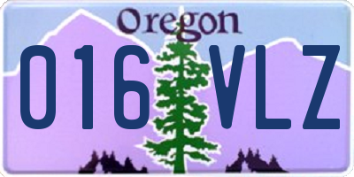 OR license plate 016VLZ