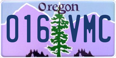 OR license plate 016VMC
