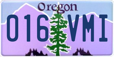 OR license plate 016VMI