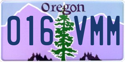 OR license plate 016VMM