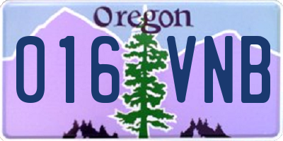OR license plate 016VNB