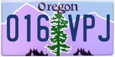 OR license plate 016VPJ
