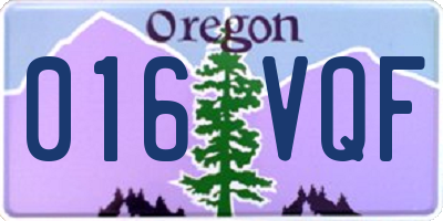 OR license plate 016VQF