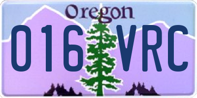 OR license plate 016VRC