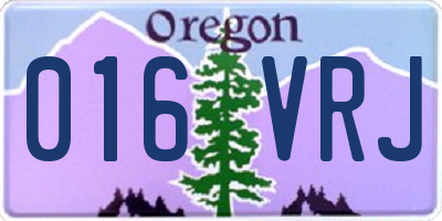 OR license plate 016VRJ
