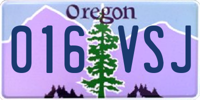 OR license plate 016VSJ