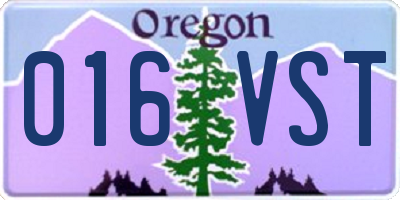 OR license plate 016VST