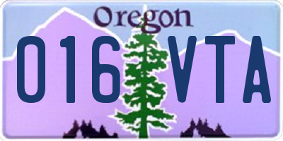 OR license plate 016VTA