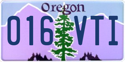 OR license plate 016VTI