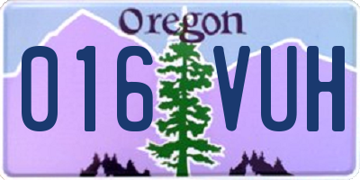 OR license plate 016VUH