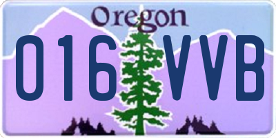 OR license plate 016VVB